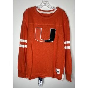 Miami Hurricanes Gameday Mascot Orange‎ Long Sleeve Men's Medium FInker New